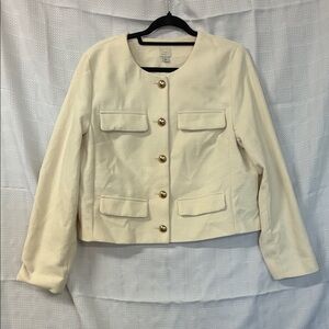a new day Cream Blazer with Gold Accents